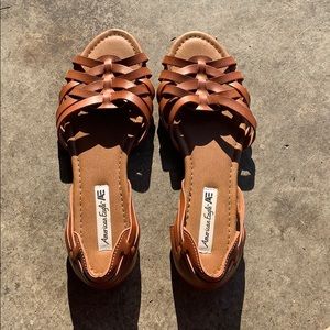 American Eagle Sandals- Brown